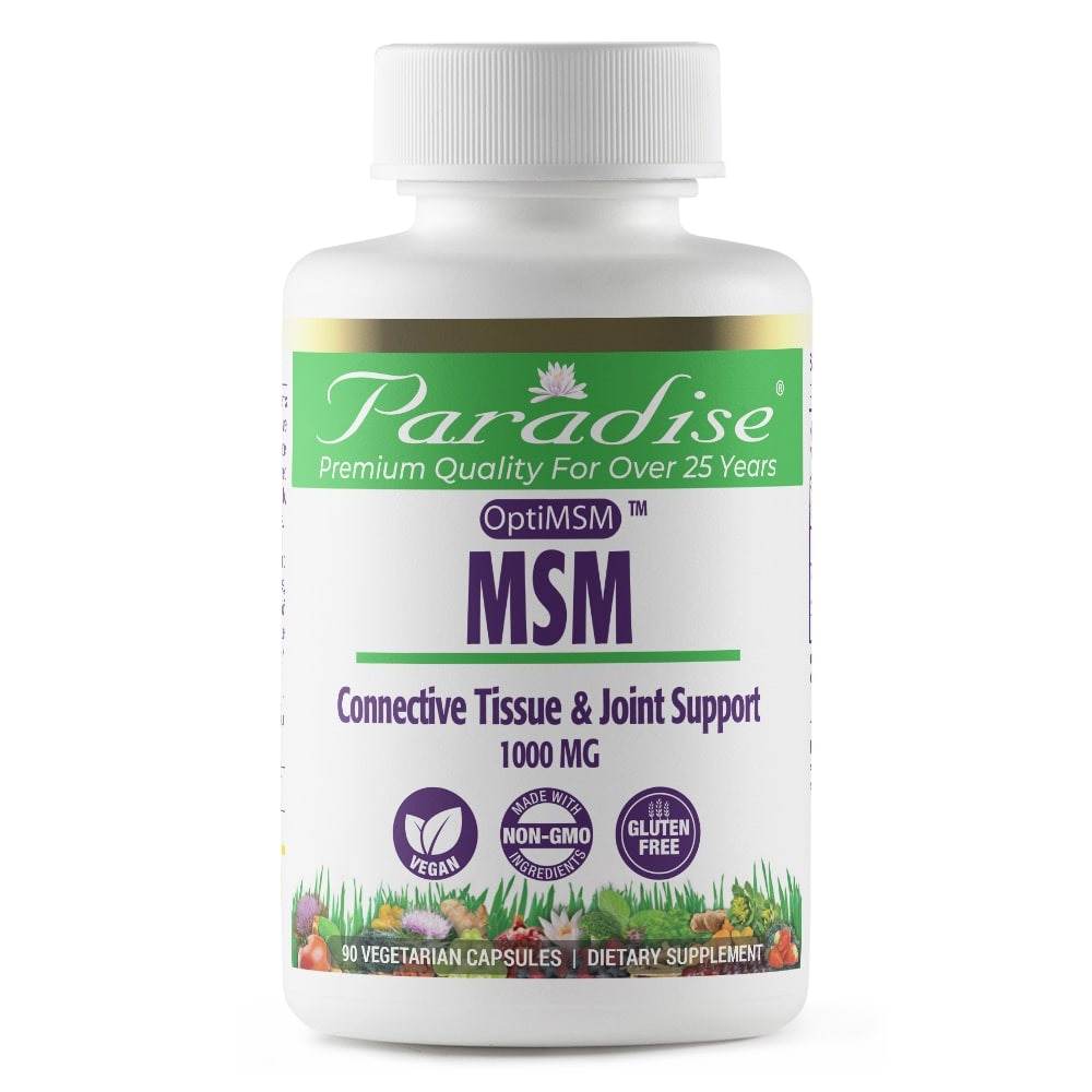 MSM -- 1000 mg - 90 Vegetarian Capsules (Вегетарианские капсулы) Paradise Herbs