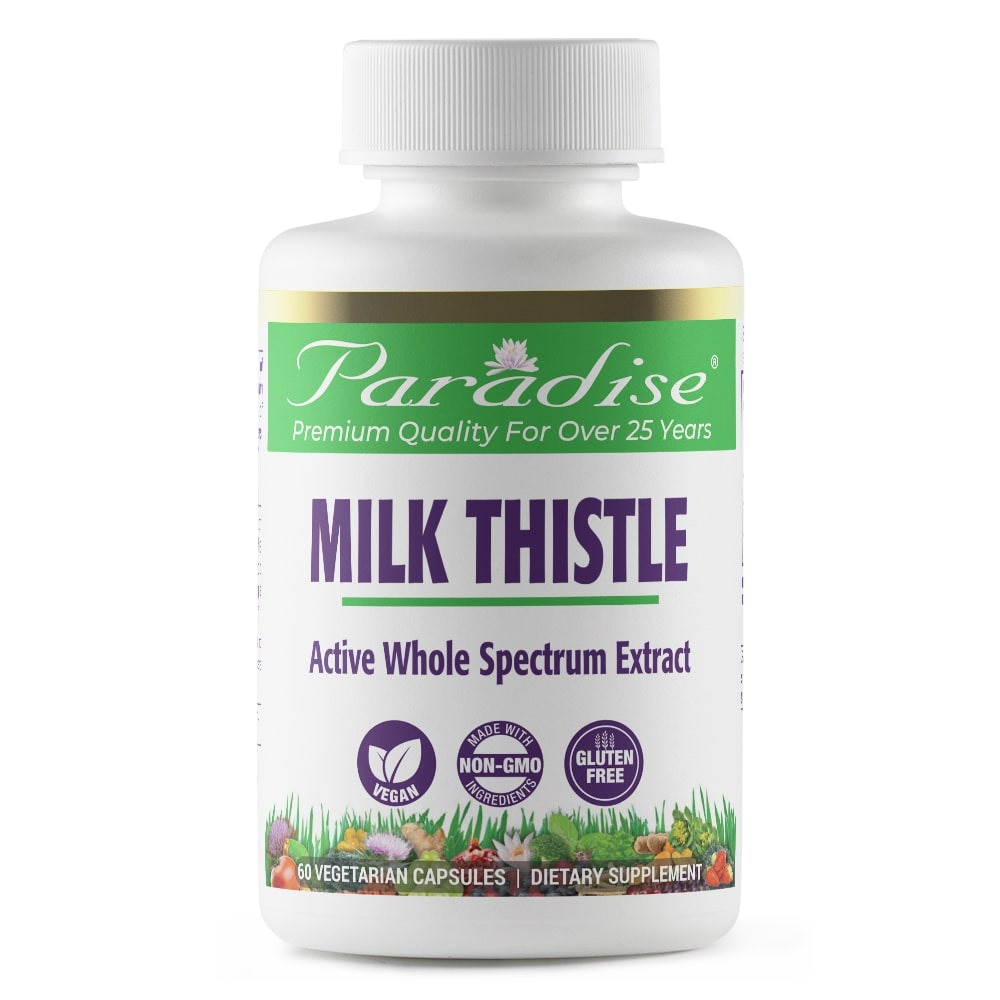 Milk Thistle -- 60 Vegetarian Capsules (Вегетарианские капсулы) Paradise Herbs