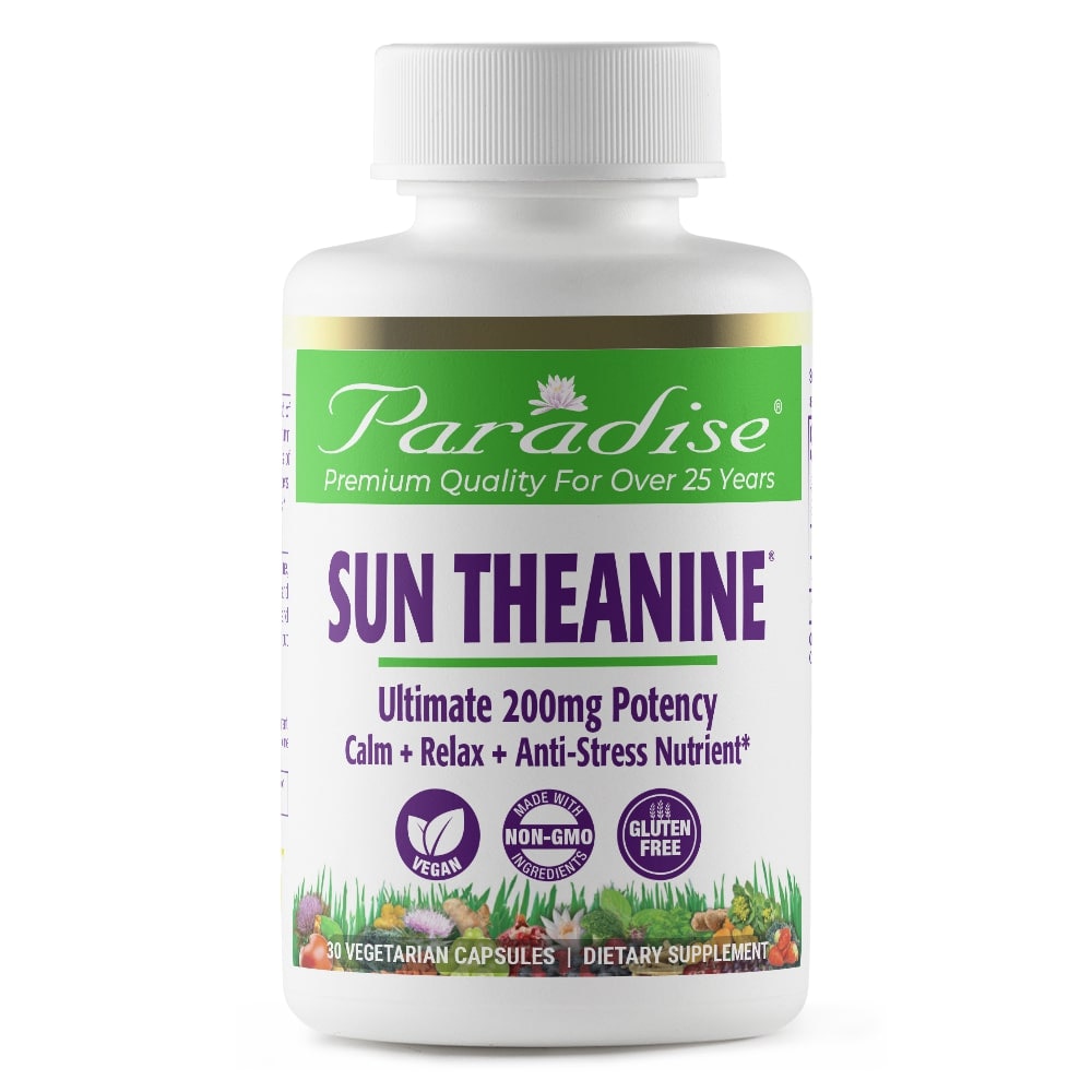 Optimized Sun Theanine® - 100 мг - 30 растительных капсул - Paradise Herbs Paradise Herbs