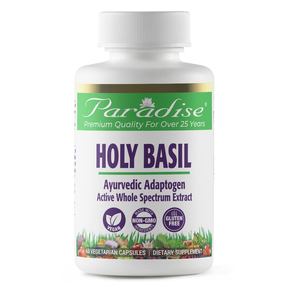 Organics® Holy Basil -- 60 Vegetarian Capsules (Вегетарианские капсулы) Paradise Herbs