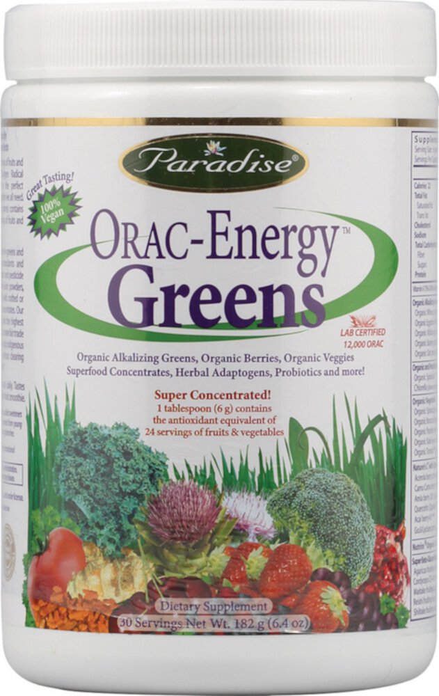 Orac Energy Greens -- 6.4 oz (Унции) Paradise Herbs