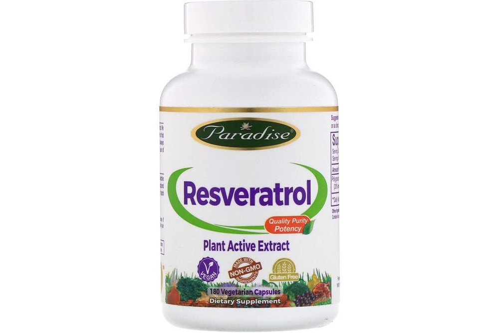 Resveratrol -- 180 Vegetarian Capsules (Вегетарианские капсулы) Paradise Herbs