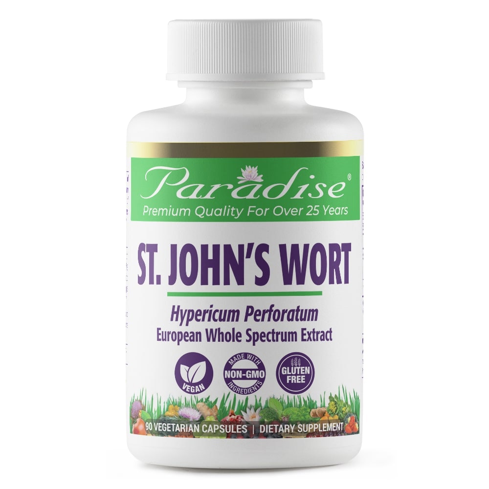 St. John's Wort -- 90 Vegetarian Capsules (Вегетарианские капсулы) Paradise Herbs