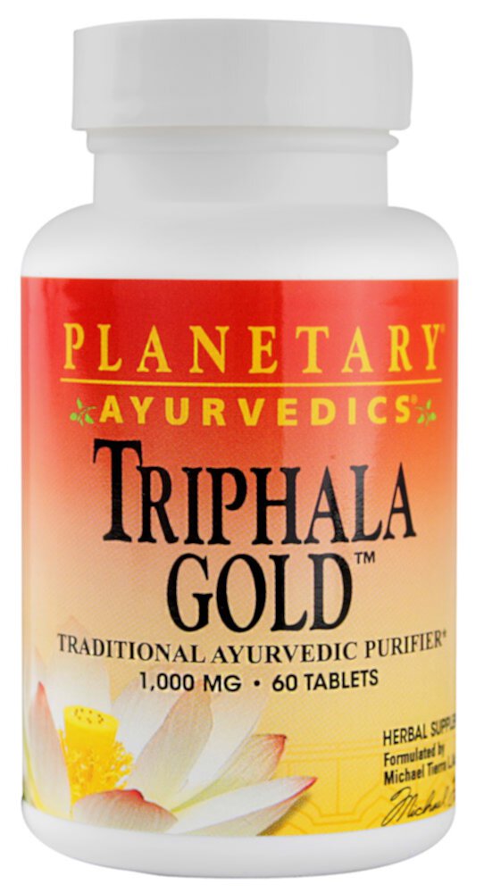 Planetary Herbals Ayurvedic® Triphala Gold™ — 1000 мг — 60 таблеток Planetary Herbals