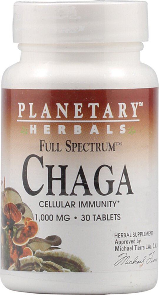 Чага Full Spectrum™ — 1000 мг — 30 таблеток Planetary Herbals