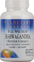 Full Spectrum™ Ashwagandha -- 570 mg - 120 Tablets (Таблетки) Planetary Herbals