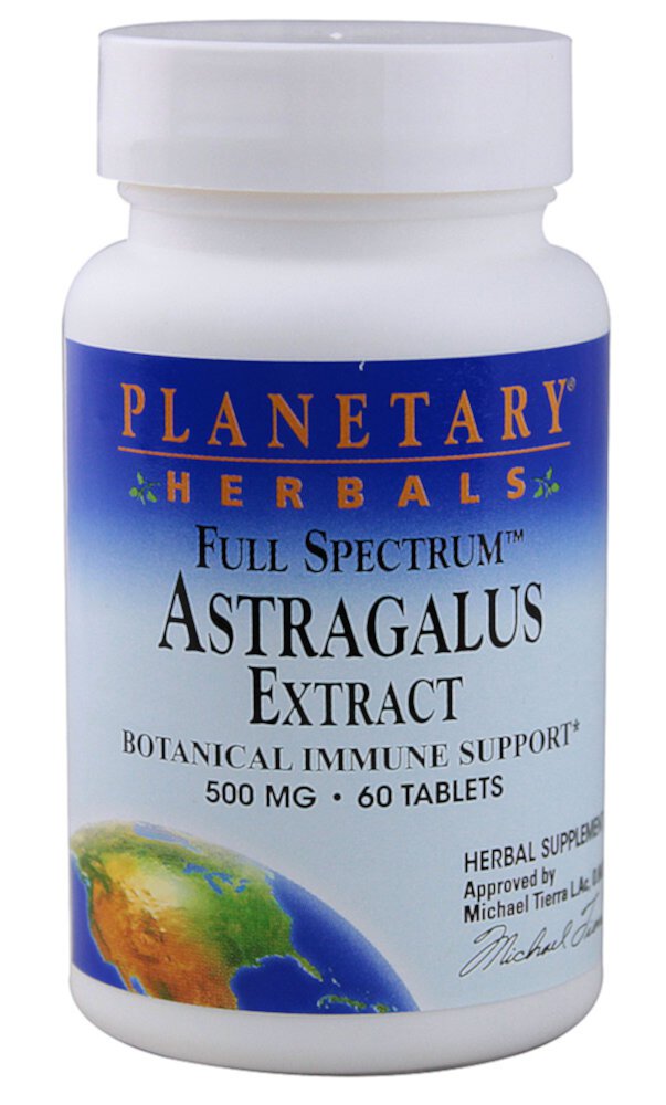 Экстракт астрагала Full Spectrum™ — 500 мг — 60 таблеток Planetary Herbals