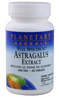 Full Spectrum™ Astragalus Extract -- 500 mg - 60 Tablets (Таблетки) Planetary Herbals