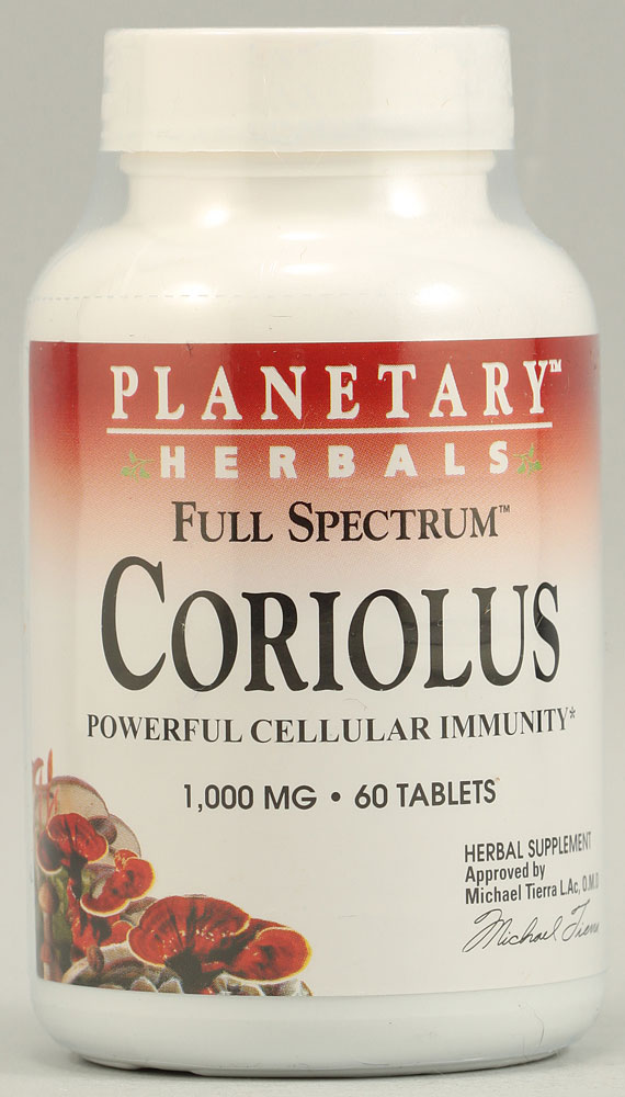 Full Spectrum™ Coriolus -- 1000 mg - 60 Tablets (Таблетки) Planetary Herbals