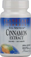 Full Spectrum™ Cinnamon Extract -- 200 mg - 120 Tablets (Таблетки) Planetary Herbals