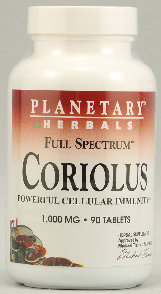 Full Spectrum™ Coriolus -- 1000 mg - 90 Tablets (Таблетки) Planetary Herbals