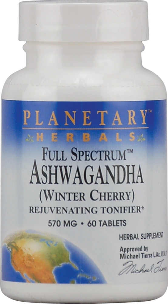 Ashwagandha Full Spectrum™ - 570 мг - 60 таблеток - Planetary Herbals Planetary Herbals