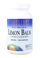 Лимонный бальзам Planetary Herbals Full Spectrum™ -- 500 мг -- 120 капсул Planetary Herbals