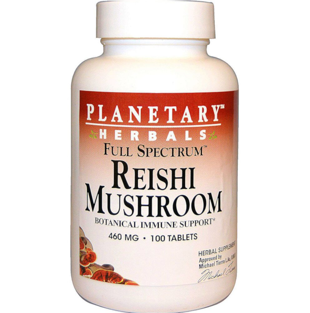 Full Spectrum™ Reishi Mushroom -- 460 mg - 100 Tablets (Таблетки) Planetary Herbals