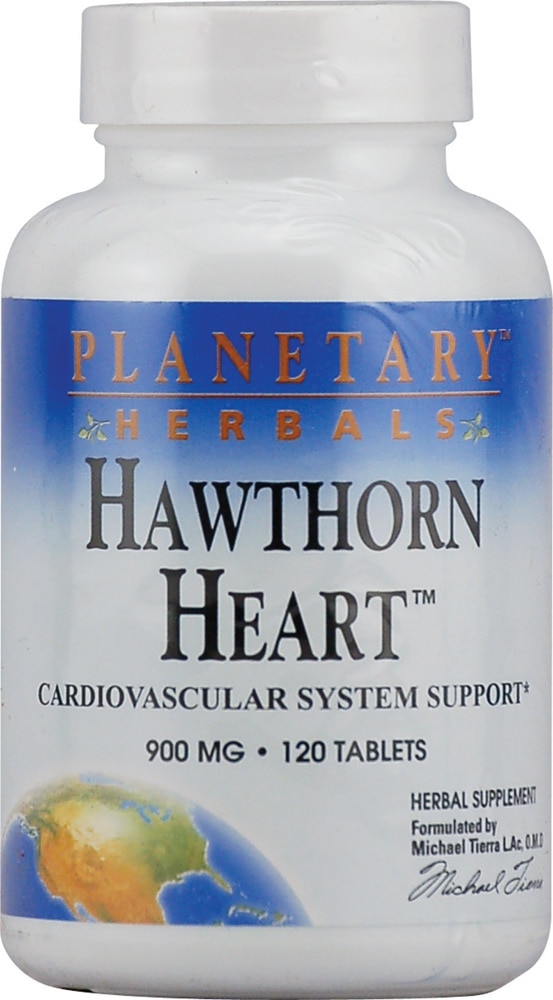 Planetary Herbals Hawthorn Heart™ — 900 мг — 120 таблеток Planetary Herbals