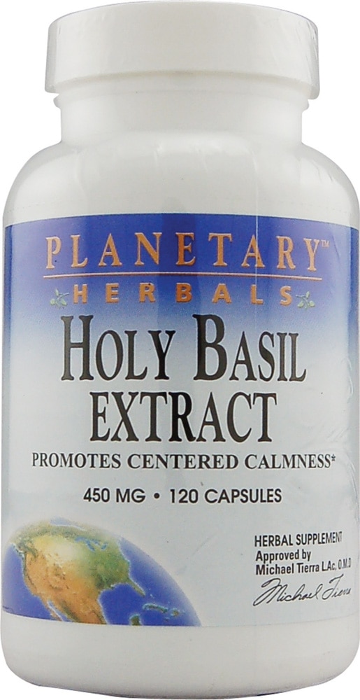 Экстракт священного базилика Planetary Herbals — 450 мг — 120 капсул Planetary Herbals