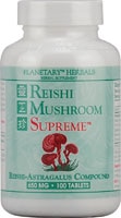 Reishi Mushroom Supreme™ -- 650 mg - 100 Tablets (Таблетки) Planetary Herbals