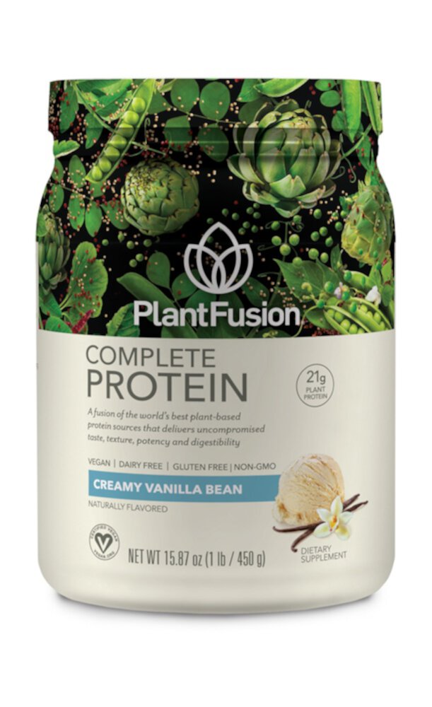 Complete Plant Protein Vanilla Bean -- 1 lb (Фунты) PlantFusion