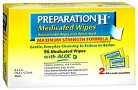 Medicated Wipes Maximum Strength -- 96 Wipes Prepara
