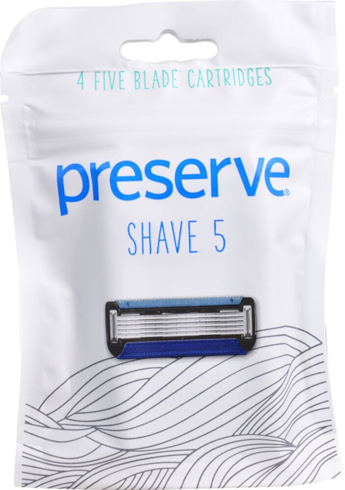 Картриджи Preserve Shave с 5 лезвиями -- 4 картриджа Preserve