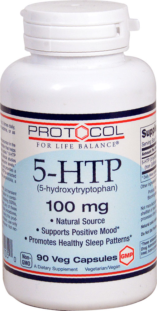 5-HTP - 100 мг - 90 растительных капсул - Protocol for Life Balance Protocol for Life Balance