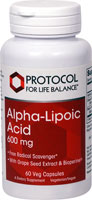 Альфа-липоевая кислота Protocol For Life Balance — 600 мг — 60 растительных капсул Protocol for Life Balance