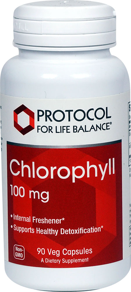 Chlorophyll -- 100 mg - 90 Veg Capsules (Вегетарианские капсулы) Protocol for Life Balance