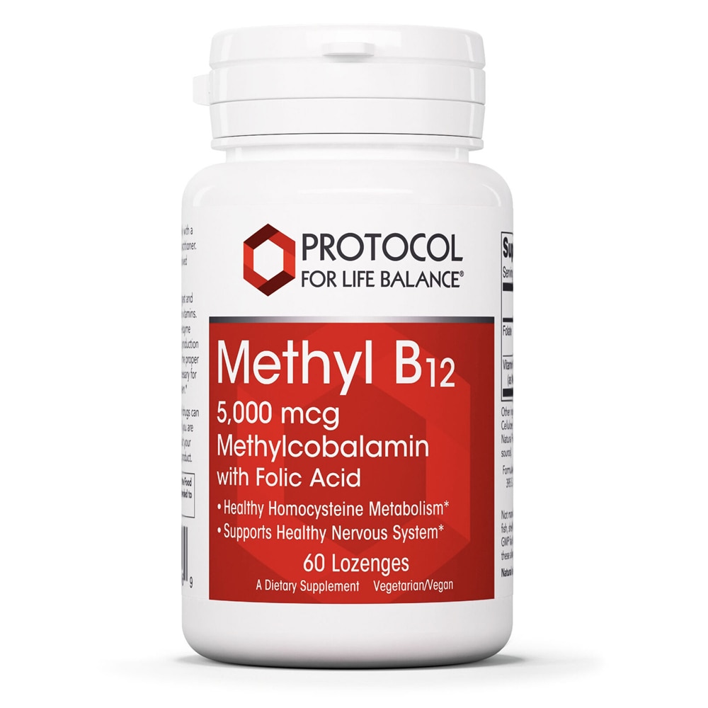 Methyl B12 -- 5000 mcg - 60 Lozenges (Пастилки) Protocol for Life Balance