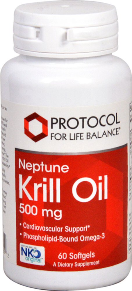 Krill Oil -- 500 mg - 60 Softgels (Мягкие капсулы) Protocol for Life Balance