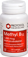 Methyl B12 -- 1000 mcg - 100 Lozenges (Пастилки) Protocol for Life Balance