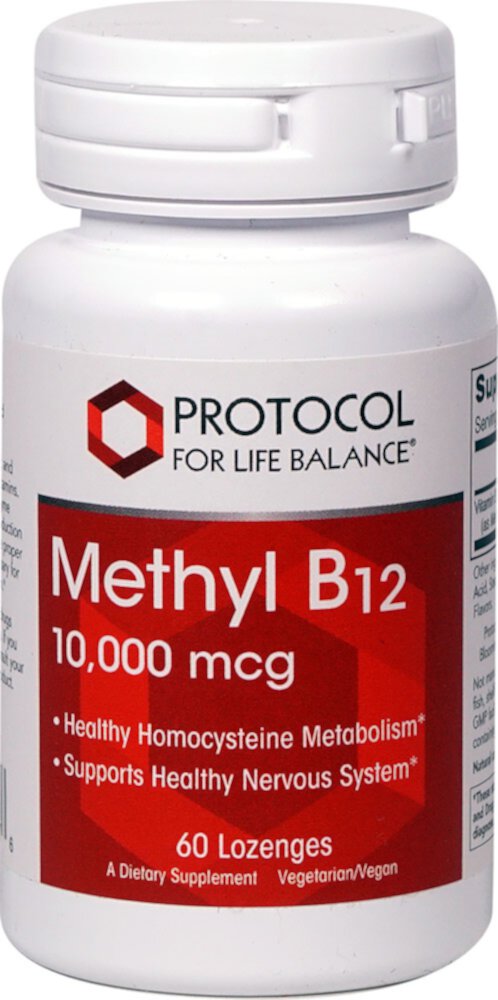 Methyl B12 -- 10,000 mcg - 60 Lozenges (Пастилки) Protocol for Life Balance