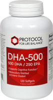 DHA-500 -- 120 Softgels (Мягкие капсулы) Protocol for Life Balance