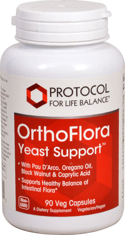 Protocol For Life Balance OrthoFlora Yeast Support™ -- 90 Veg Capsules Protocol for Life Balance