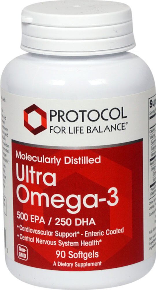 Ultra Omega-3 - 500 EPA / 250 DHA - 90 капсул - Protocol for Life Balance Protocol for Life Balance