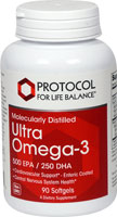 Ultra Omega-3 - 500 EPA / 250 DHA - 90 капсул - Protocol for Life Balance Protocol for Life Balance