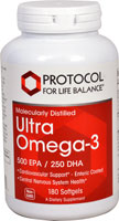 Ultra Omega-3 -- 180 Softgels (Мягкие капсулы) Protocol for Life Balance