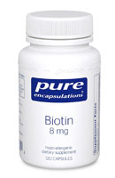 Биотин - 8 мг - 120 Капсул - Pure Encapsulations Pure Encapsulations