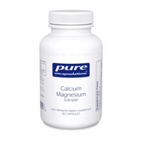 Calcium Magnesium Citrate -- 90 Vegetable Capsules (Растительные капсулы) Pure Encapsulations