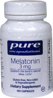 Мелатонин -- 3 мг -- 180 капсул Pure Encapsulations