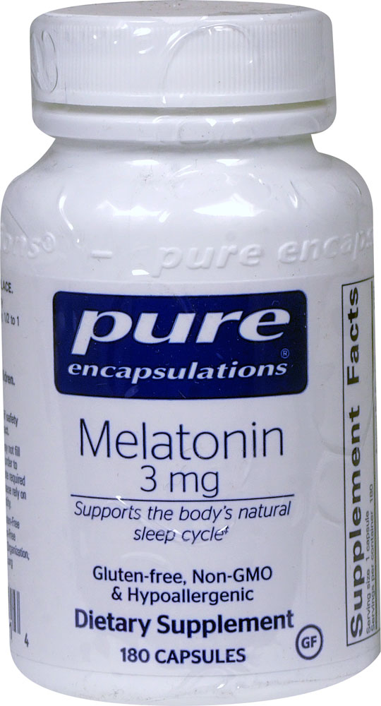 Melatonin -- 3 mg - 180 Capsules (Капсулы) Pure Encapsulations