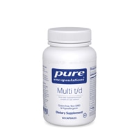 Pure Encapsulations Multi T-D Мультивитаминно-минеральная формула для приема по два раза в день -- 60 капсул Pure Encapsulations