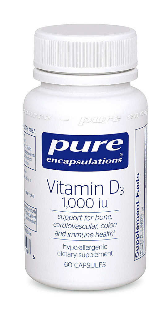 Pure Encapsulations Витамин D3 - 1000 МЕ - 60 капсул Pure Encapsulations