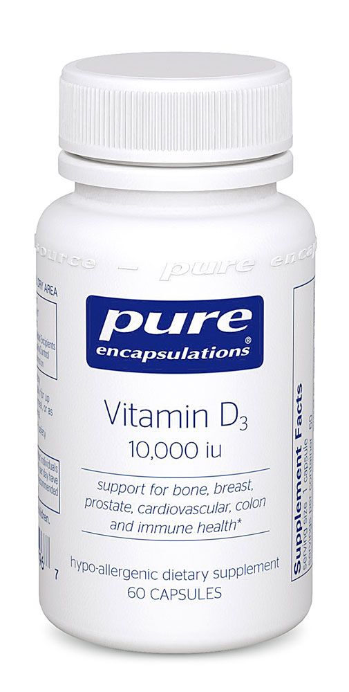 Vitamin D3 - 10000 МЕ - 60 капсул - Pure Encapsulations Pure Encapsulations