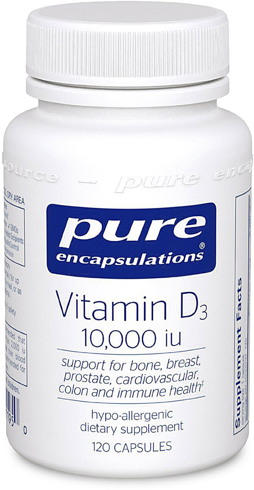 Vitamin D3 - 10000МЕ - 120 капсул - Pure Encapsulations Pure Encapsulations