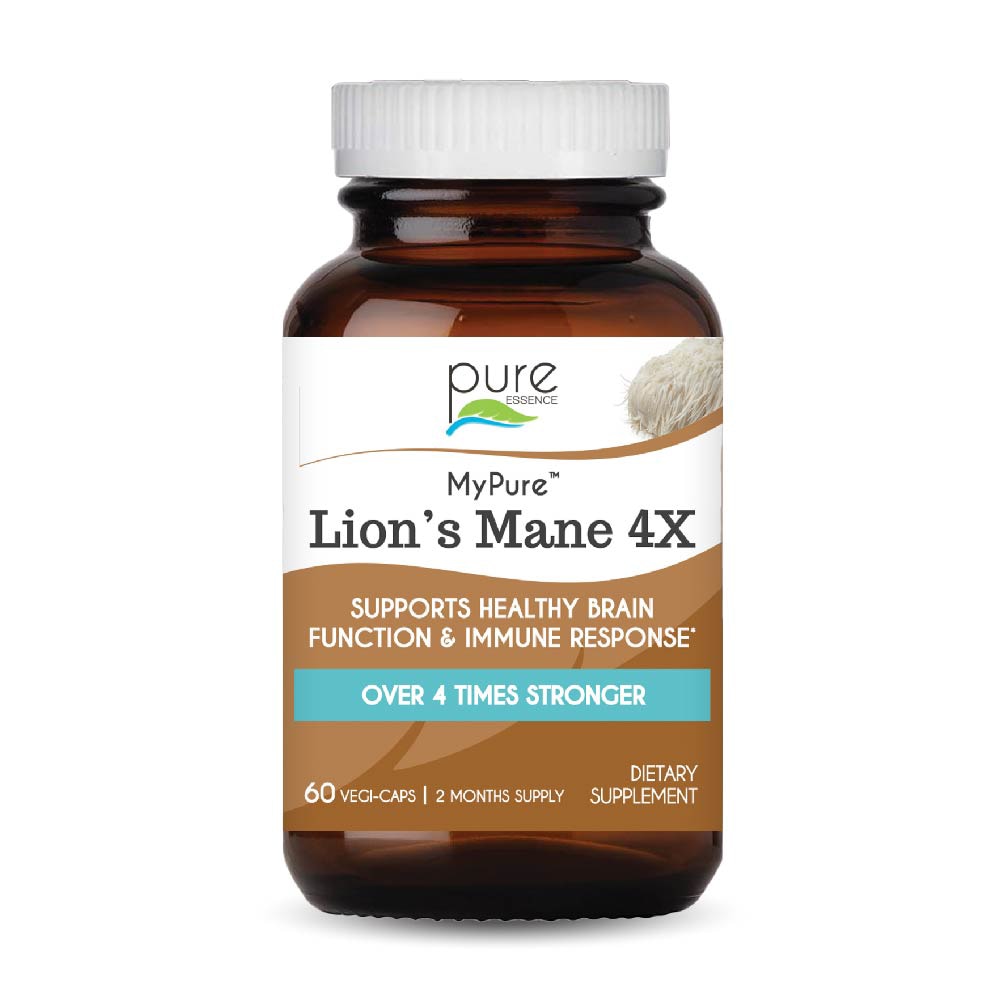 MyPure™ Lion's Mane 4X -- 2250 мг -- 60 растительных капсул Pure Essence