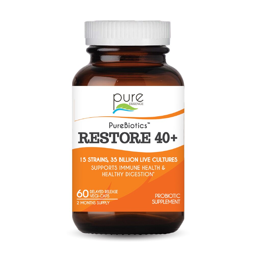 PureBiotics™ Restore 40 Plus -- 60 Delayed Release Vegi-Caps Pure Essence