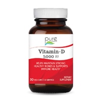 Vitamin-D -- 5000 IU - 30 Vegi-Caps Pure Essence