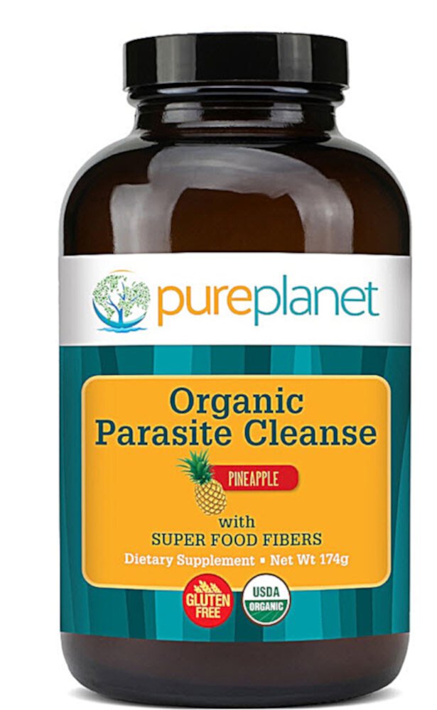 Organic Parasite Cleanse With Super Food Fibers Pineapple -- 174 g Pure Planet