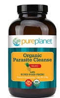 Organic Parasite Cleanse With Super Food Fibers Pineapple -- 174 g Pure Planet