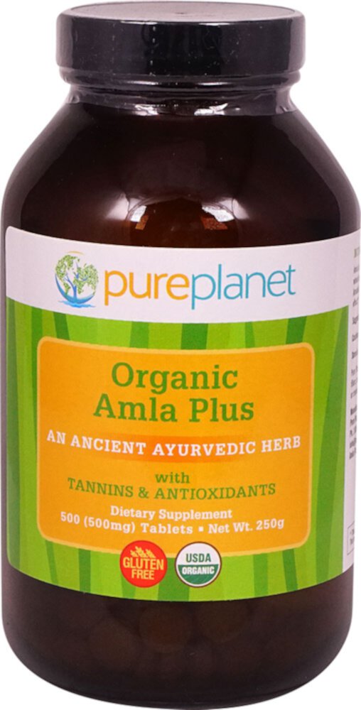 Organic Amla Plus -- 500 mg - 500 Tablets (Таблетки) Pure Planet